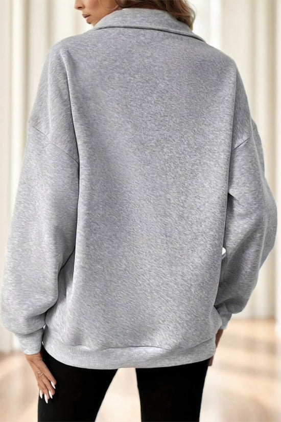 Sweat à capuche à col montant et demi-zip - Droxev