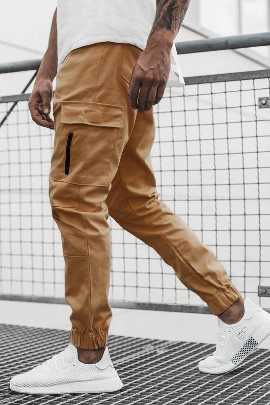 Pantalon long décontracté pour homme avec poches latérales zippées - Droxev