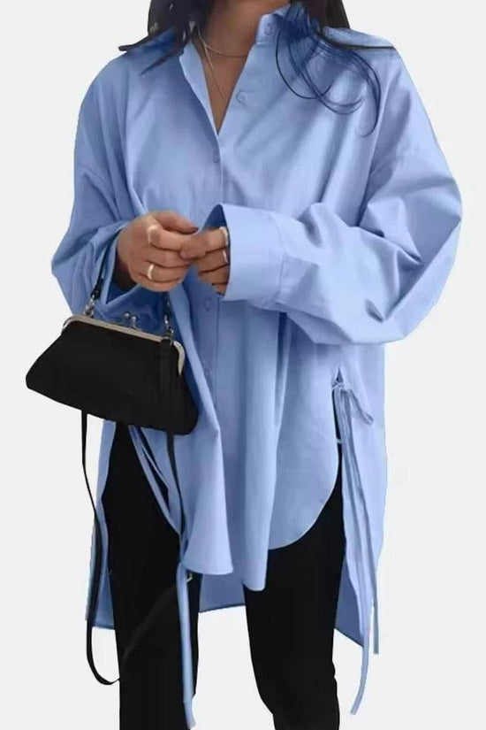 Chemise à manches longues et épaules tombantes - Droxev